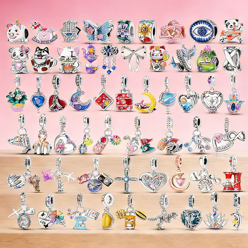 Women Bags Pictures - 925 Sterling Silver Mixed Design Charms