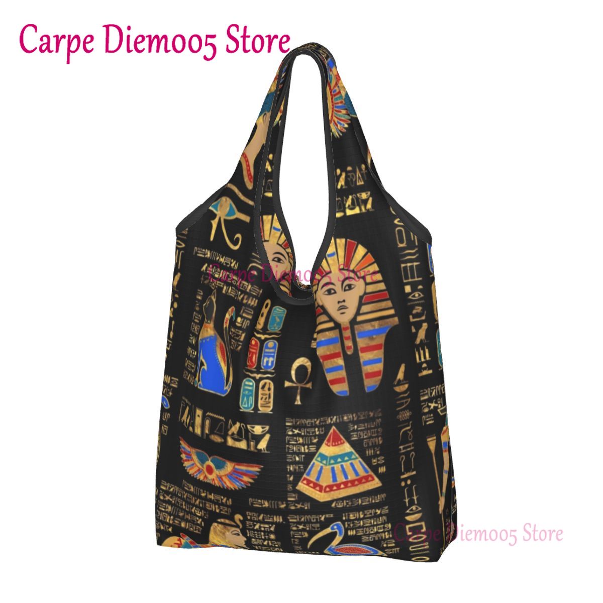 Women Bags Egypt - Egyptian Hieroglyphs And Deities Grocery Shopping