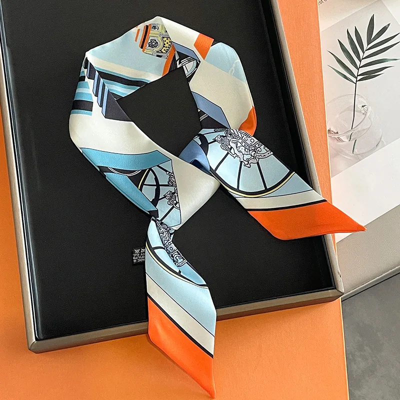 Women Bags Brands - Luxury Brand Printed Bag Strap Scarf