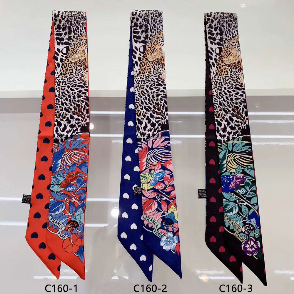 Women Bags Brands - Brand Leopard Parrot Heart Silk Scarf