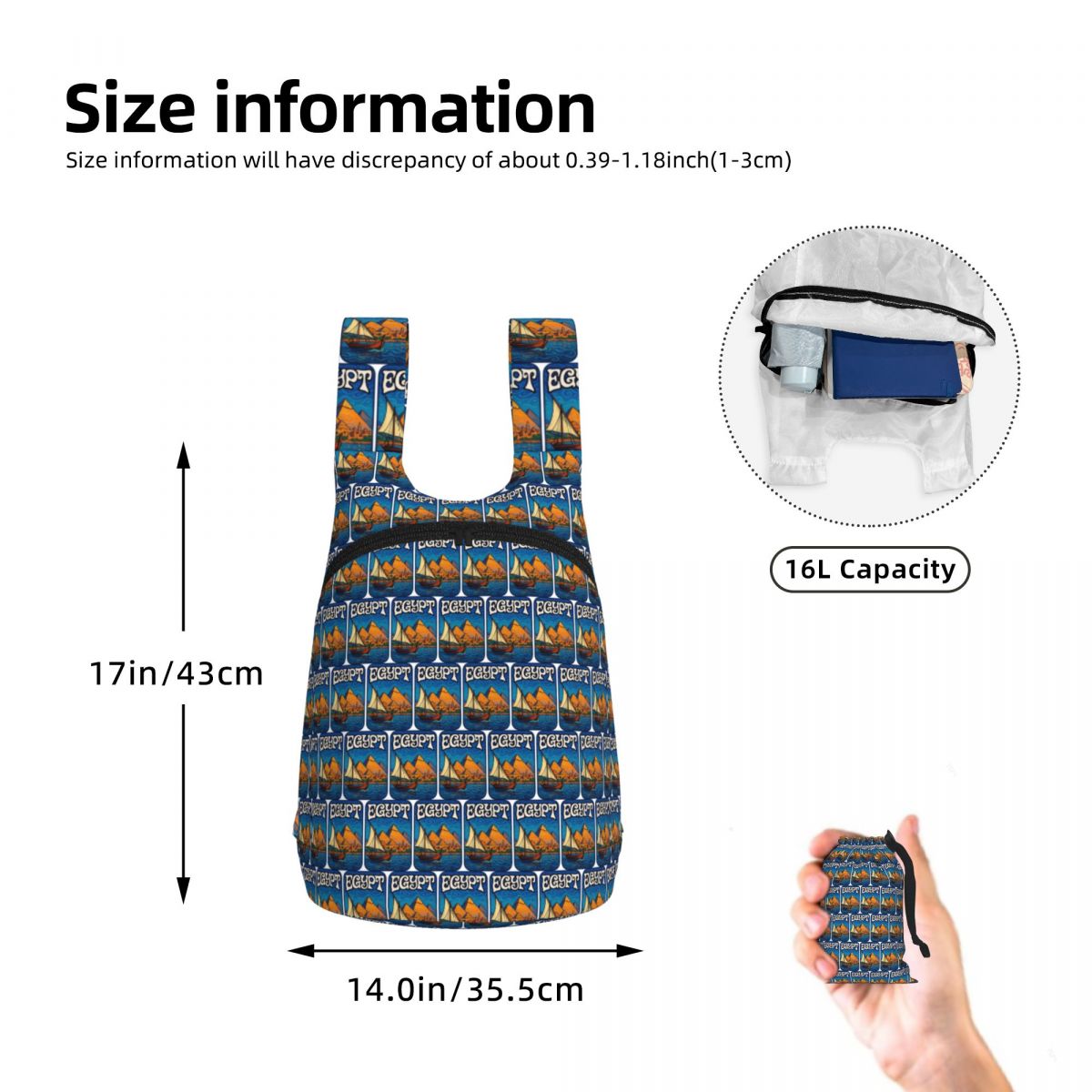 Egypt Piramids Retro Backpack  - Women Bags Egypt ulasan dan harga