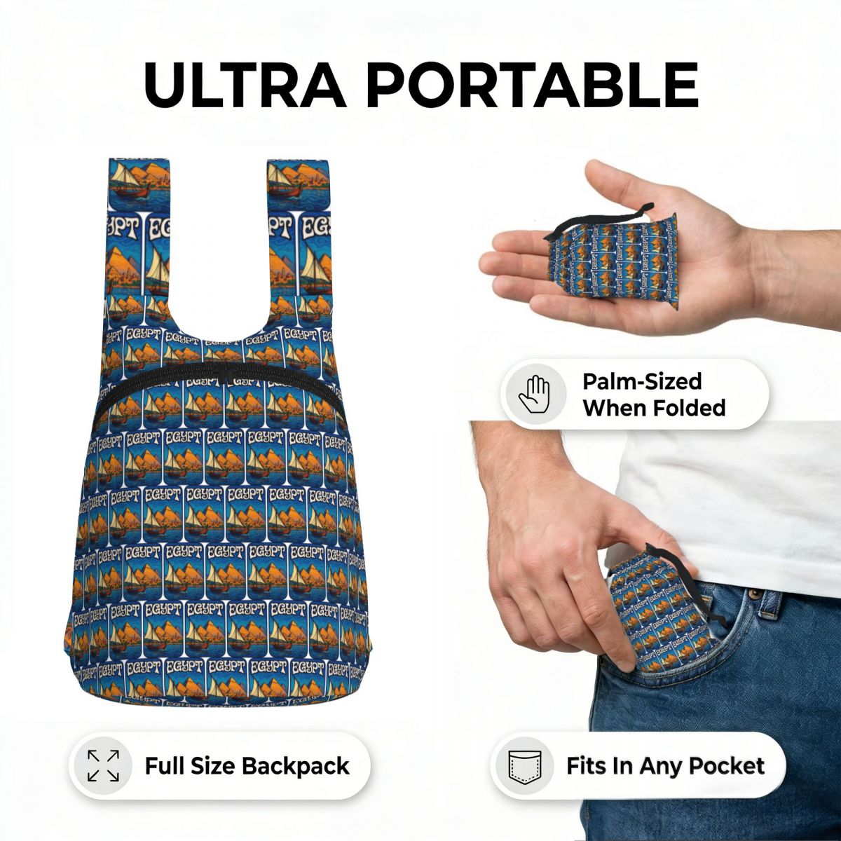 Egypt Piramids Retro Backpack  - Women Bags Egypt ulasan dan harga
