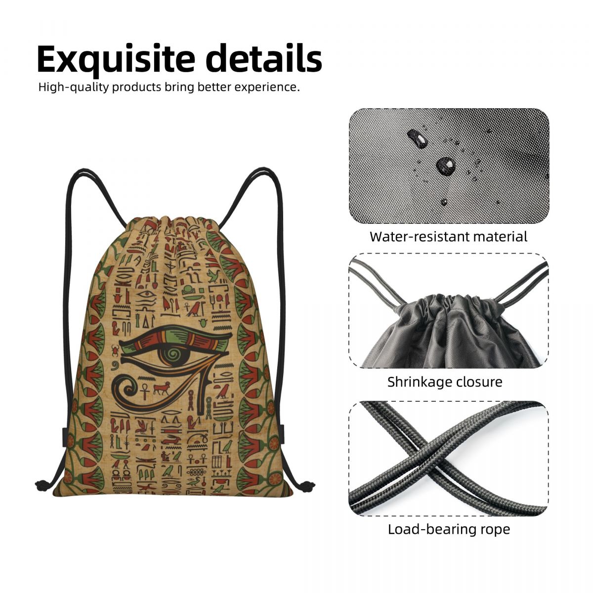 Egyptian Eye Of Horus Drawstri - Women Bags Egypt ulasan dan harga