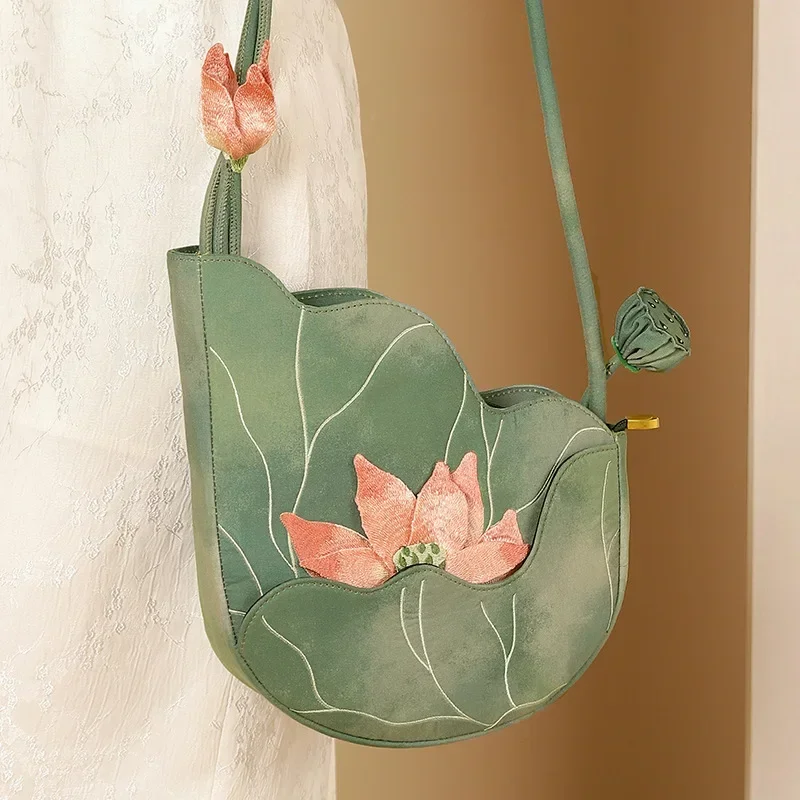 Elegant Chinese Style Lotus Le - Women'S Bags New Collection ulasan dan harga