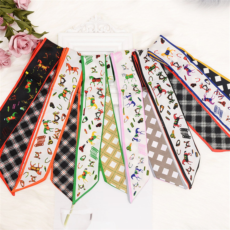 Horse Plaid Skinny Scarf Women - Women Bags Brands ulasan dan harga