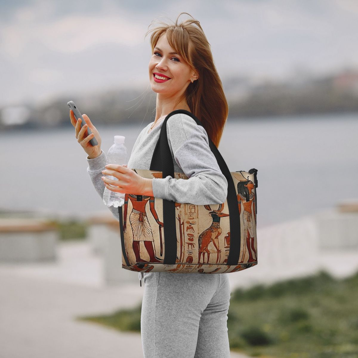 Custom Ancient Egypt Mural Egy - Women Bags Egypt ulasan dan harga