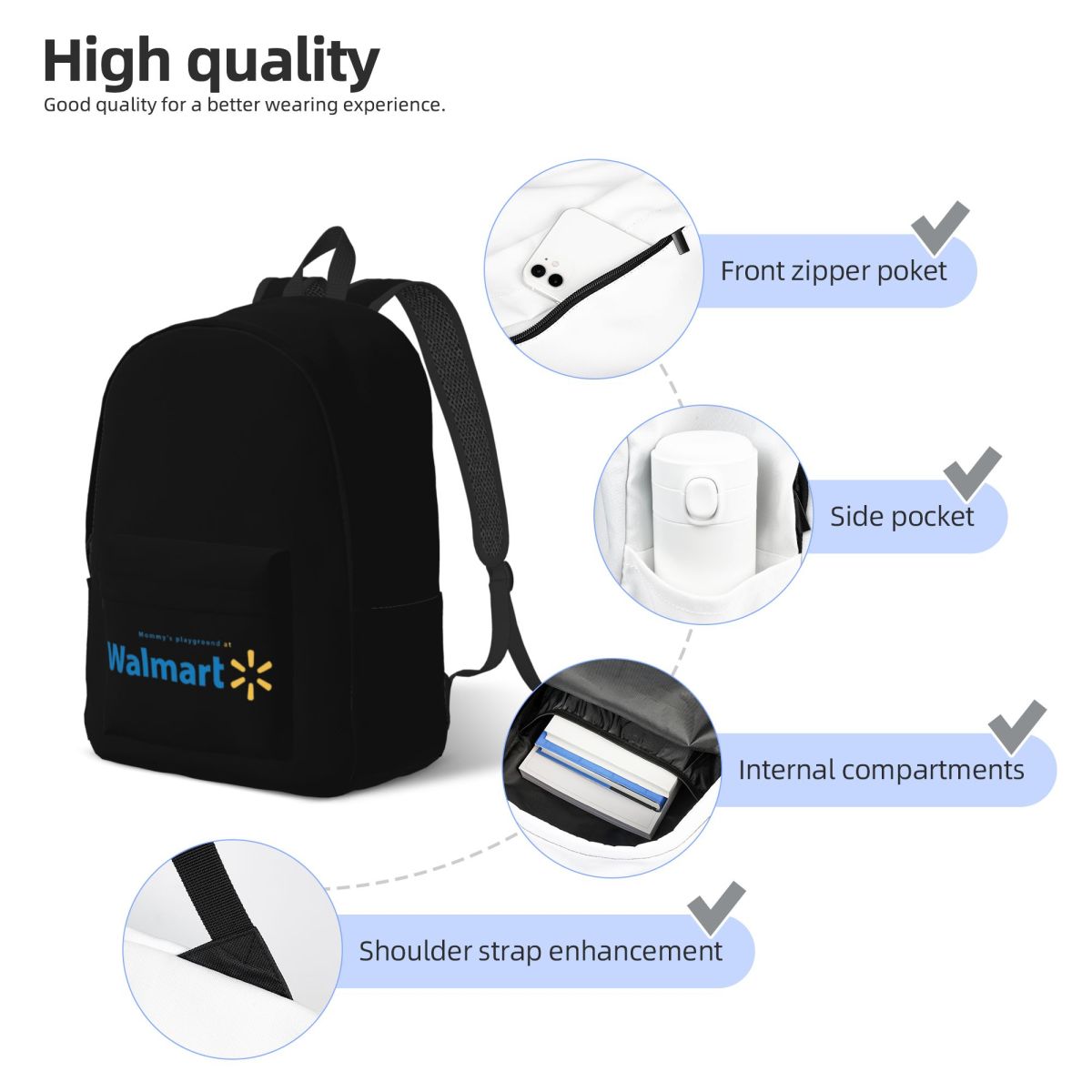 Walmart Backpack Daypack Large - Women Bags Walmart ulasan dan harga