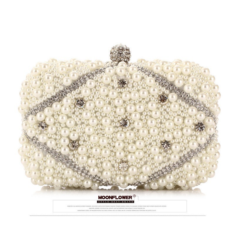 Luxury Crystals Beaded Pearl E - Evening Bag Beaded ulasan dan harga