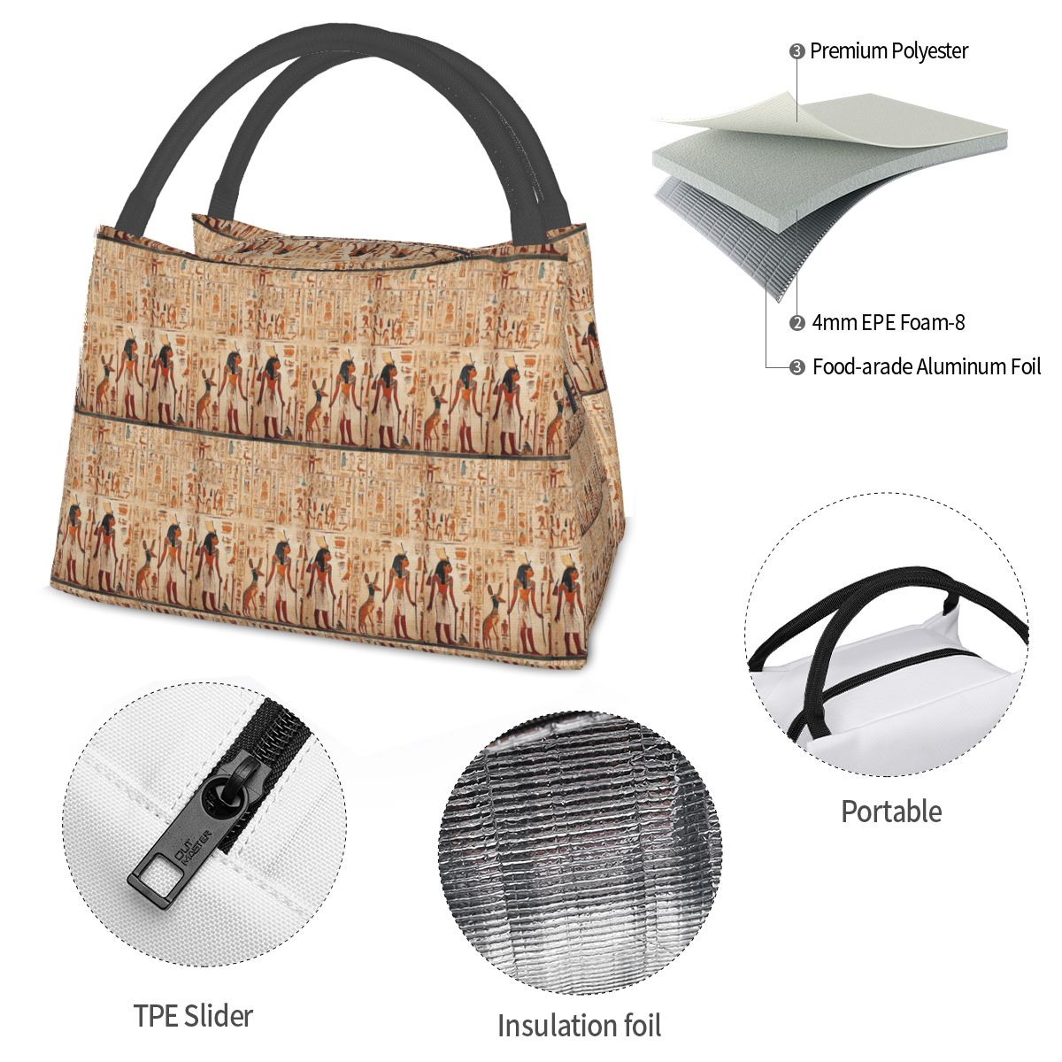 Ancient Egypt Mural Egyptian M - Women Bags Egypt ulasan dan harga