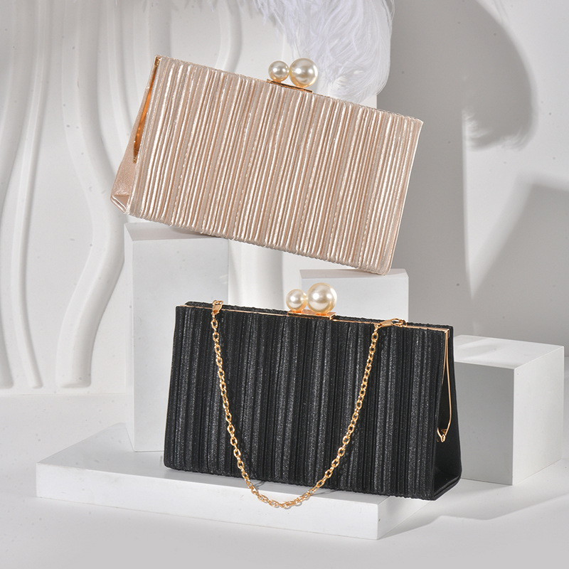 Pure Color Shimmering Fabric C - Evening Bag Beaded ulasan dan harga