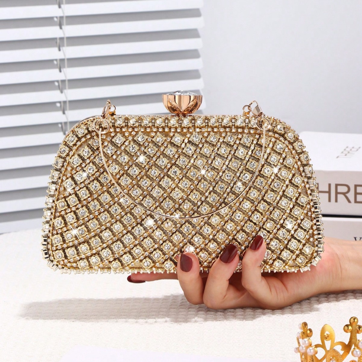 Luxury Diamonds Glitter Evenin - Evening Bag Beaded ulasan dan harga