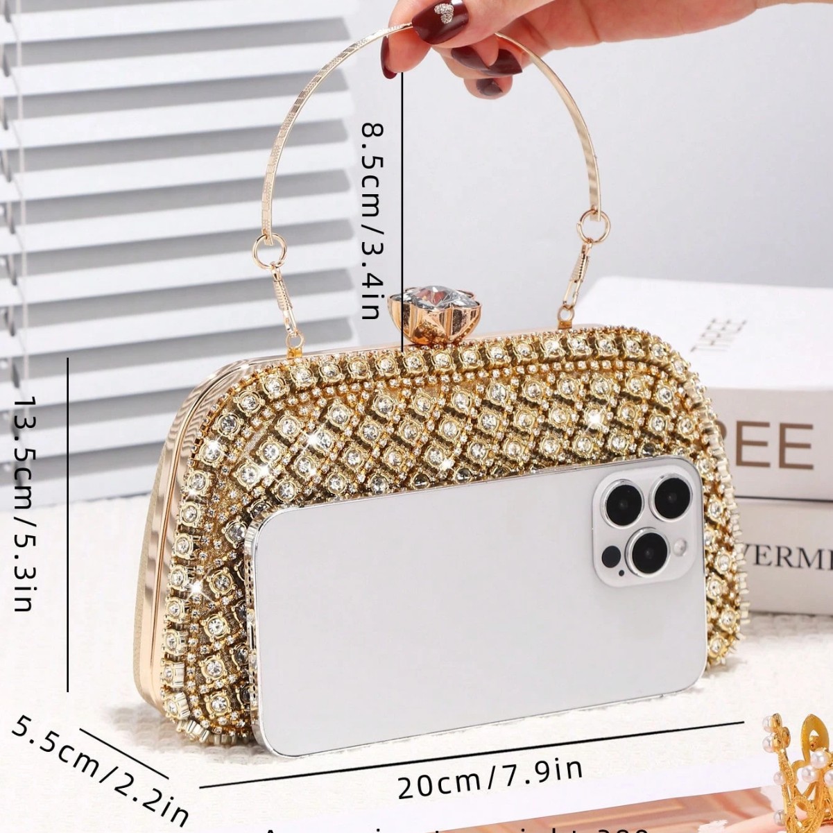 Luxury Diamonds Glitter Evenin - Evening Bag Beaded ulasan dan harga